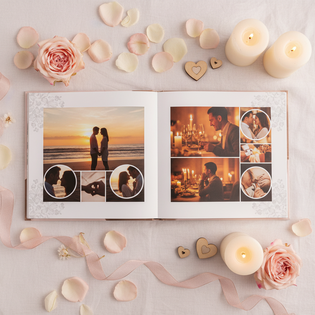 Álbum de fotos temático Love clásico 20x29 cm personalizado - Printoria
