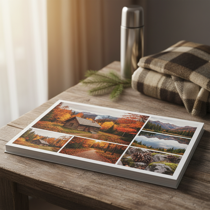 Álbum de fotos apaisado 29x22 cm personalizado montaña otoño - Printoria