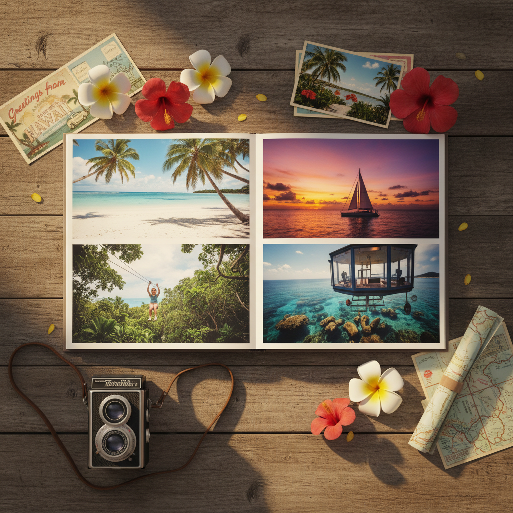 Álbum de fotos apaisado 29x22 cm personalizado vacaciones playa - Printoria