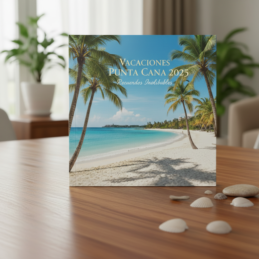 Álbum de fotos clásico 20x29 cm personalizado portada Punta Cana - Printoria