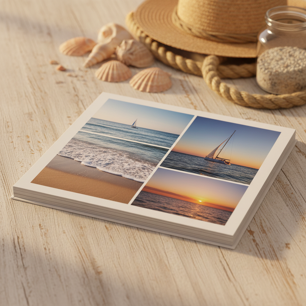 Álbum de fotos cuadrado plus 29x29 cm personalizado costa vacaciones - Printoria