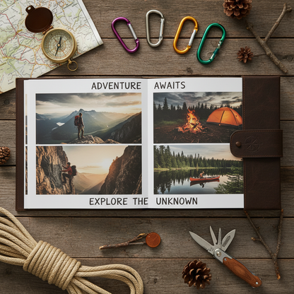 Álbum de fotos temático de aventuras clásico 20x29 cm personalizado - Printoria