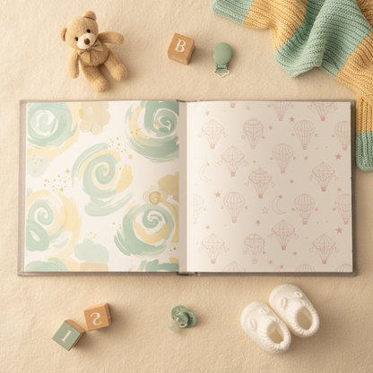 Álbum de fotos temático de bebés clásico 20x29 cm personalizado - Printoria