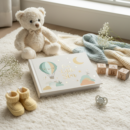 Álbum de fotos temático de bebés personalizado portada cerrado - Printoria