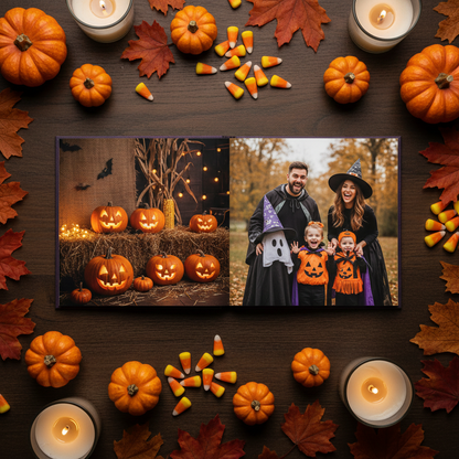 Álbum de fotos temático de Halloween personalizado portada cerrado - Printoria