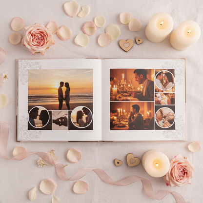 Álbum de fotos temático Love clásico 20x29 cm personalizado - Printoria