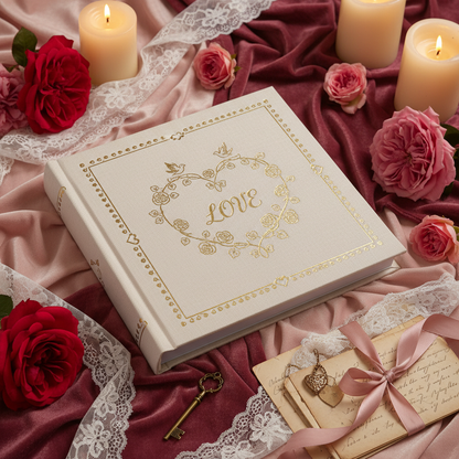 Álbum de fotos temático Love personalizado portada cerrado - Printoria