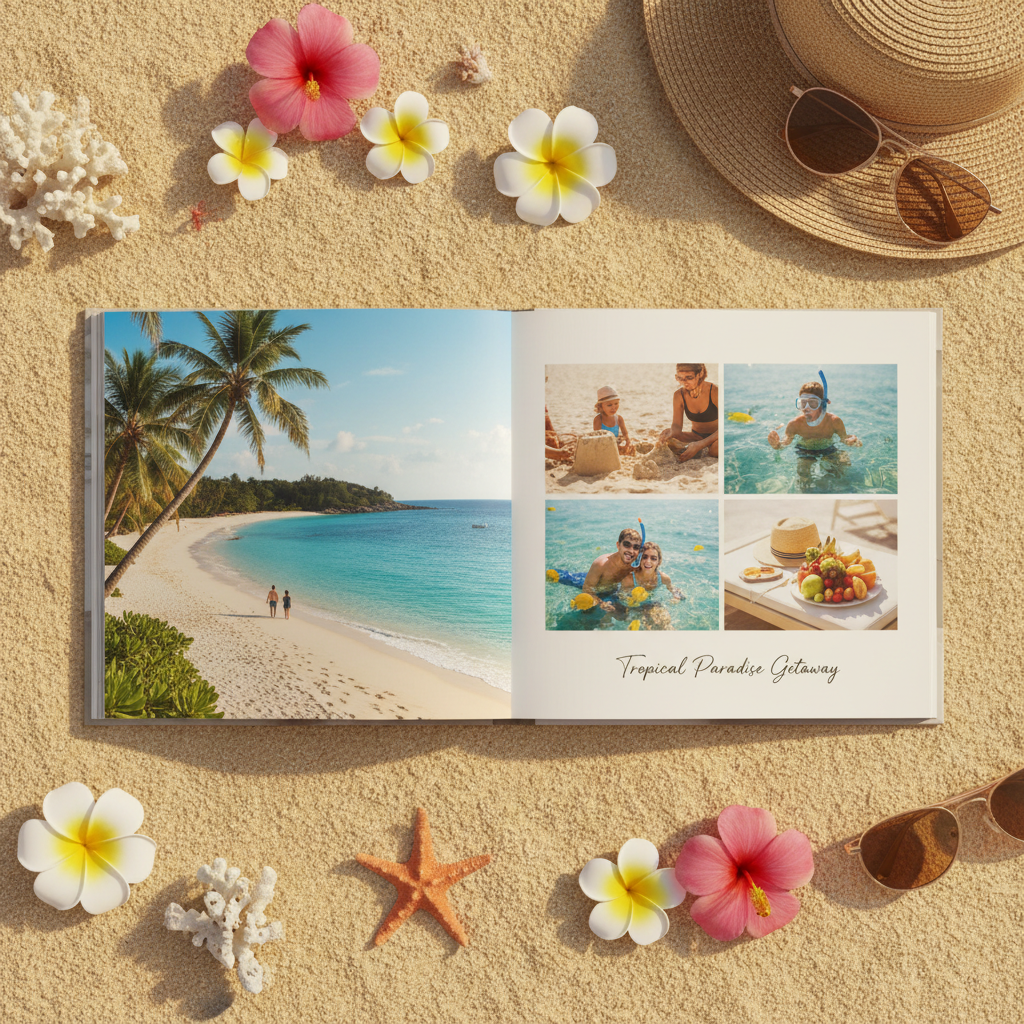 Álbum de fotos temático de viajes mini 20x15 cm personalizado - Printoria