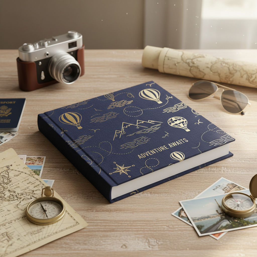 Álbum de fotos temático de viajes personalizado portada cerrado - Printoria