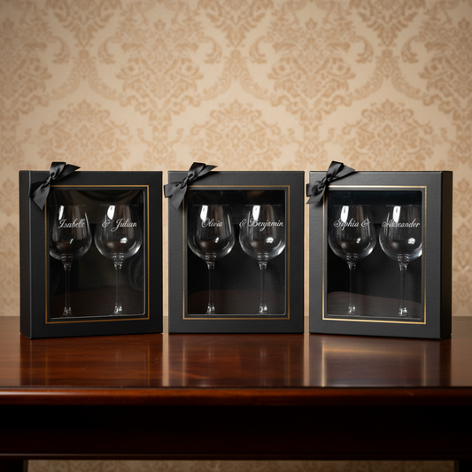 Copas grabadas láser pack 6 personalizadas set completo - Printoria
