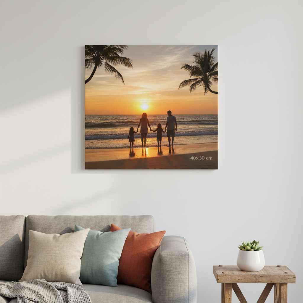 Lienzo personalizado 40x30 cm horizontal con fotos - Printoria