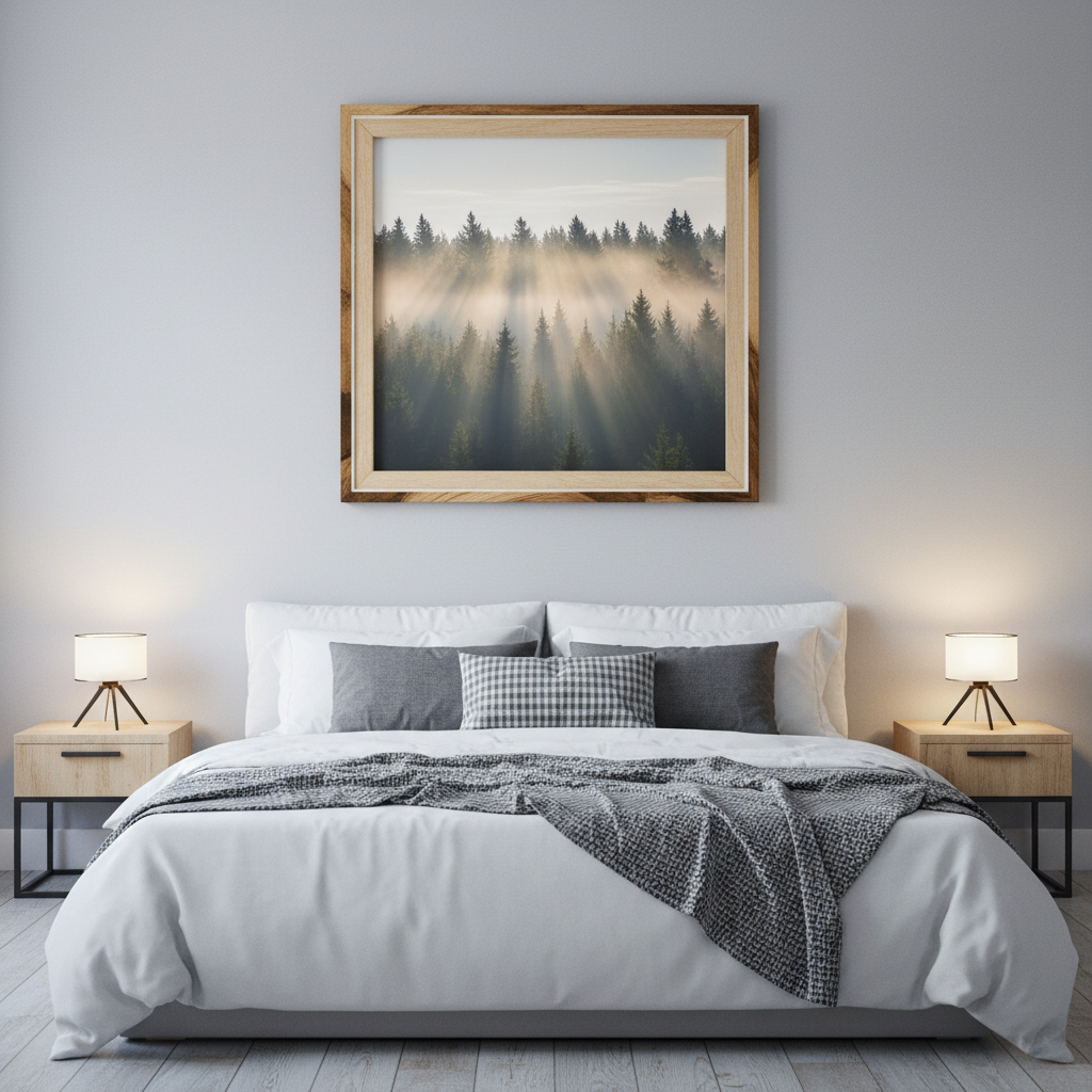 Lienzo personalizado 70x70 cm cuadrado grande con paisaje - Printoria