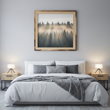 Lienzo personalizado 70x70 cm cuadrado grande con paisaje - Printoria