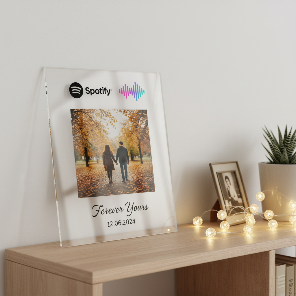 Metacrilato personalizado A5 Forever Yours con código Spotify - Printoria