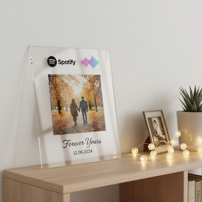 Metacrilato personalizado A5 Forever Yours con código Spotify - Printoria