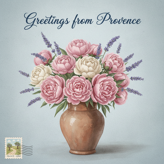 Postal personalizada Greetings from Provence viajes - Printoria