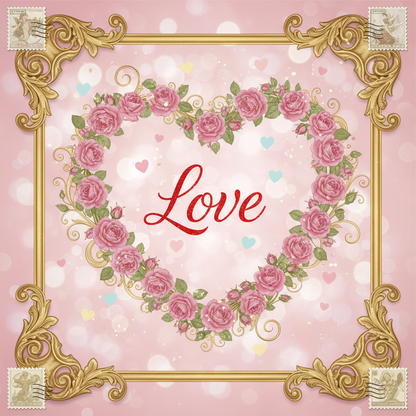 Postal personalizada Love amor San Valentín - Printoria