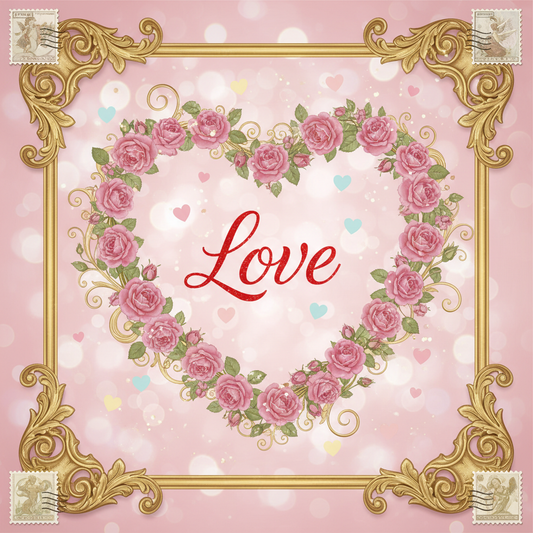 Postal personalizada Love amor San Valentín - Printoria