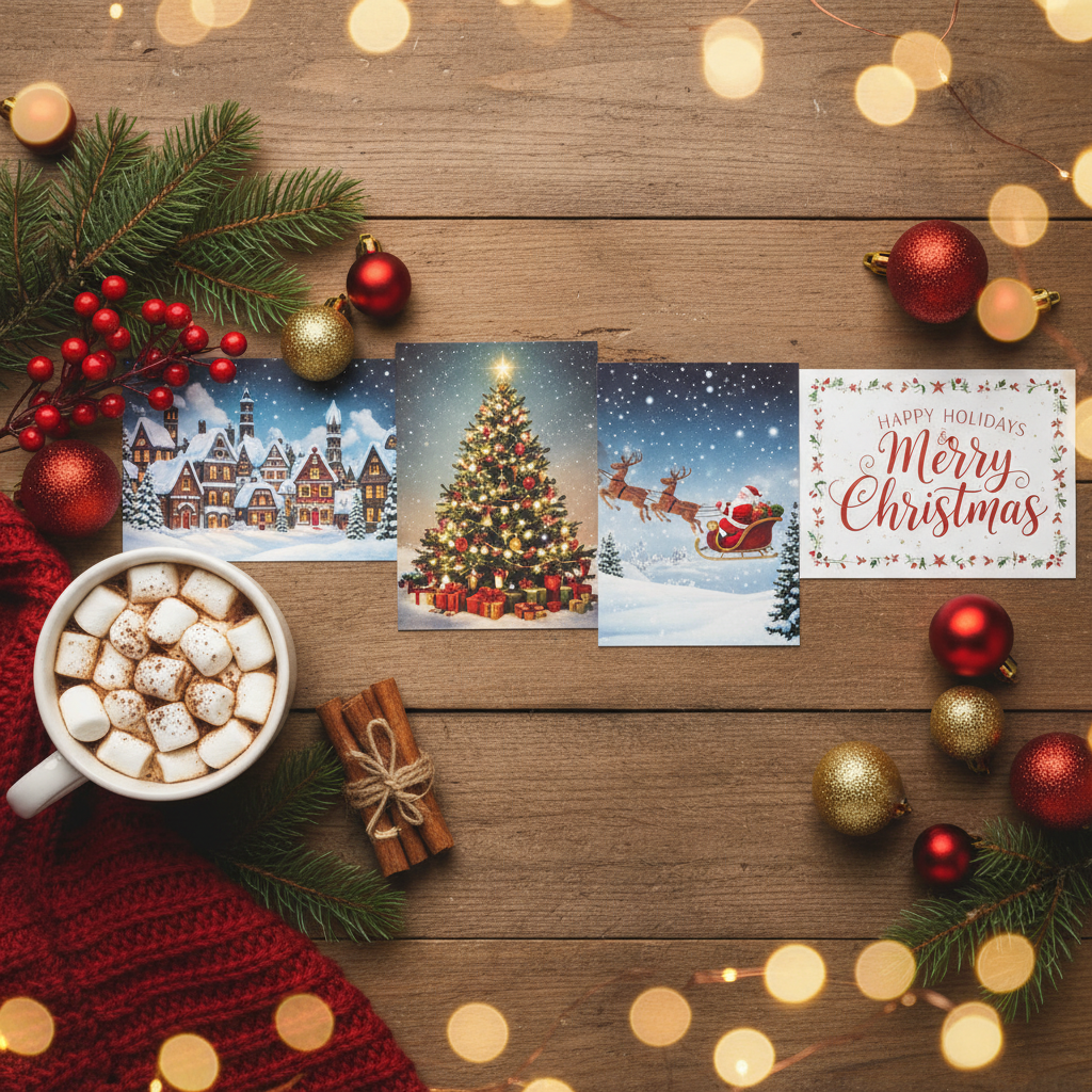 Postales personalizadas Navidad colección felicitaciones - Printoria